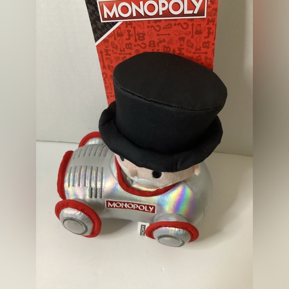 Monopoly 8” Mr. Money In A Silver Car  ~ Squeaky/Crinkle Dog Toy - Picture 2 of 7